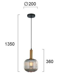 Φωτιστικό Οροφής Μονόφωτο Viokef Sophie Smoke 4233600