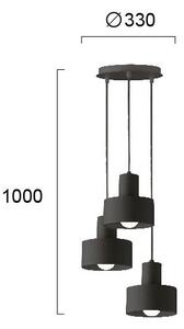 Φωτιστικό Οροφής Τρίφωτο Viokef Norton Black 4185001
