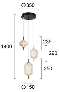 Φωτιστικό Οροφής Τρίφωτο LED Viokef Pellucid 4297700