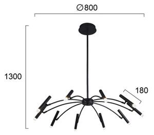 Φωτιστικό Οροφής LED Viokef Secret Black 4309000