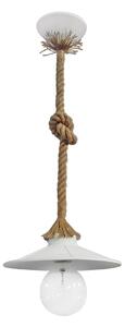 Φωτιστικό Οροφής Μονόφωτο Heronia Petra 31-0517 Rope/White