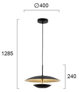 Φωτιστικό Οροφής Μονόφωτο LED Viokef Monica Black 4242200