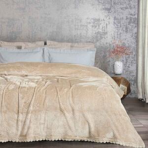 Κουβέρτα Fleece Μονή (160x220) Das Home 1187 Beige