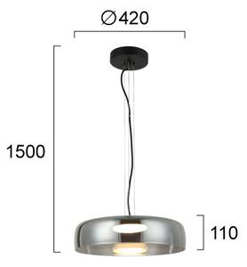 Φωτιστικό Οροφής LED Viokef Simple Smoke 4302400