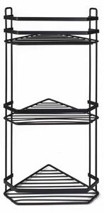 Γωνιακή Ραφιέρα Μπάνιου Τριπλή (27.7x18.1x53.9) Estia Elegant Black 02-6488