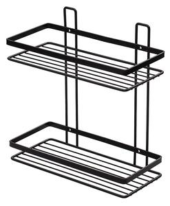 Ραφιέρα Μπάνιου Διπλή (25.1x12.5x27.2) Estia Elegant Black 02-8703