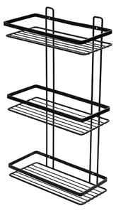 Ραφιέρα Μπάνιου Τριπλή (25.1x12.5x46) Estia Elegant Black 02-8710