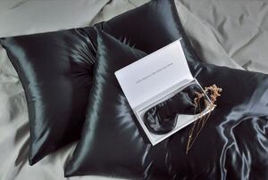 Μεταξωτή Μαξιλαροθήκη Με Φερμουάρ (50x76) Down Town Mulberry Silk Black