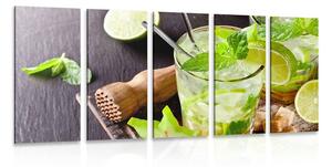 Πεντάπτυχος πίνακας νόστιμο Mojito