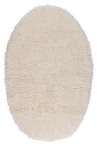 Οβάλ Χαλί Διαδρόμου (60x100) Βιοκαρπέτ Flokati Natural White 1700gsm