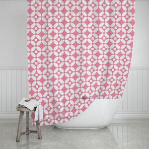 Κουρτίνα Μπάνιου (180x200) Με Κρίκους Homely Flower Life Pink 02-11802