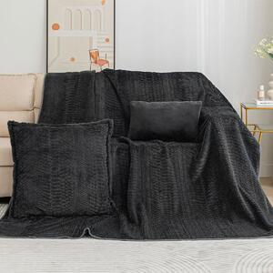 Ριχτάρι Πολυθρόνας Γούνινο (180x180) Silk Fashion NX201 Anthracite