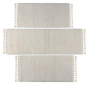Χαλιά Κρεβατοκάμαρας (Σετ 3τμχ) Polcarpet Silky Shaggy Beige
