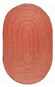 Οβάλ Χαλί Καλοκαιρινό (110x170) Polcarpet Jute Plain Coral