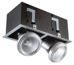 Χωνευτό Σποτ Οροφής HQI 2x150W XF-002 AB Ασημί 43-200021 GK