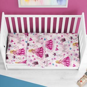 Σεντόνι Κούνιας Με Λάστιχο (70x140+15) Dimcol Princess 390 Pink