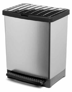 Κάδος Απορριμμάτων (33.5x31x42) Tatay Trend 25lt Metal Grey 06698.001