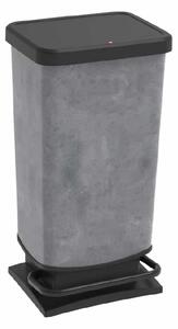Κάδος Απορριμμάτων (35.3x29.5x67.6) Rotho Paso 40lt Beton 06925.001