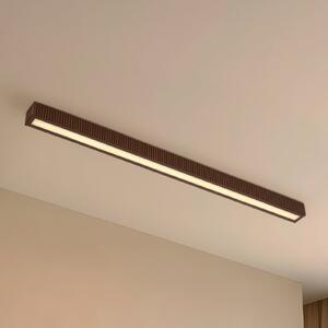 Lucande LED φωτιστικό οροφής Emara, σκούρο ξύλο, δρυς, ρυθμιζόμενο, ρυθμιζόμενος, Ξύλου, Σαλόνι / τραπεζαρία, Ξύλο, σχεδιασμός