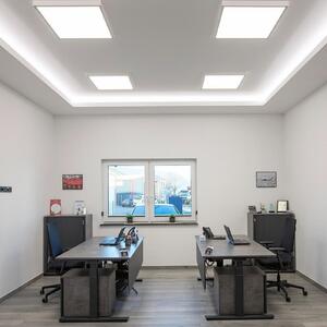 DOTLUX LED πάνελ FLATugr, λευκό, 62 x cm, μεταλλικό, 36 W CCT, ρυθμιζόμενος, Λευκό, Μελέτη / Γραφείο, Αλουμίνιο, Γωνιακά φωτιστικά