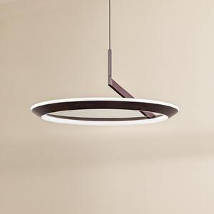 Lucande LED κρεμαστό φωτιστικό Eldra, καφέ, Ø 55 cm, CCT, ρυθμιζόμενος, Καφέ / Σκουριάς, Σαλόνι / τραπεζαρία, Μέταλλο, σύγχρονο