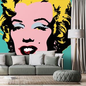 Αυτοκόλλητη ταπετσαρία εικονική Marilyn Monroe σε pop art σχέδιο