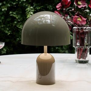 Tom Dixon Φορητή επιτραπέζια λάμπα BELL PORTABLE, γκρι-καφέ, 28 cm IP44, ρυθμιζόμενος, Γκρι, Σαλόνι / τραπεζαρία, Πλαστικό, σχεδιασμός