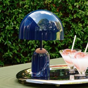 Tom Dixon Φορητή επιτραπέζια λάμπα BELL PORTABLE, ινδικο, 28 cm IP44, ρυθμιζόμενος, Μπλε, Σαλόνι / τραπεζαρία, Πλαστικό, σχεδιασμός