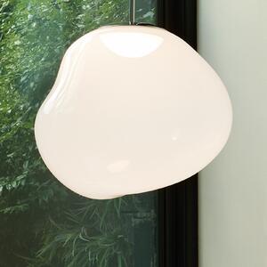 Tom Dixon LED κρεμαστό φωτιστικό Melt, Ø 28 cm, οπαλίνα/χρυσό, ρυθμιζόμενος, Λευκό, Σαλόνι / τραπεζαρία, Πλαστικό, σχεδιασμός