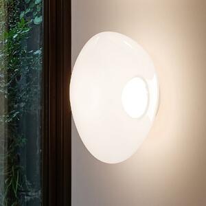 Tom Dixon LED απλίκα Melt, Ø 50 cm, οπαλίνα/χρυσό, ρυθμιζόμενος, Χρυσό / Ορείχαλκου, Σαλόνι / τραπεζαρία, Πλαστικό, σχεδιασμός