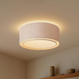 Lindby Φωτιστικό οροφής Soula, Ø 60 cm, μπεζ, πλαστικό, E27, ρυθμιζόμενος, Μπεζ, Σαλόνι / τραπεζαρία, Πλαστικό, Εξοχική κατοικία / Ρουστίκ
