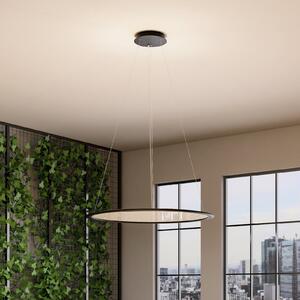 Deko-Light LED κρεμαστό φωτιστικό PANEL, μαύρο, Ø 63 cm, μεταλλικό, CCT dim 50 W, ρυθμιζόμενος, Μαύρο, Μελέτη / Γραφείο, Αλουμίνιο, σύγχρονο