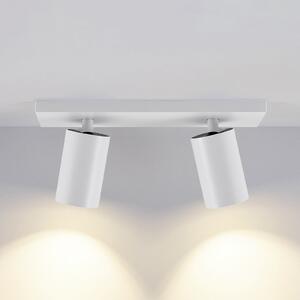 Deko-Light CAN TILT προβολέας οροφής, λευκός, 31 x 9 cm, 2-φωτο, μεταλλικό GU10, ρυθμιζόμενος, Λευκό, Σαλόνι / τραπεζαρία, Αλουμίνιο, Ημικυκλική οροφή με απόσταση