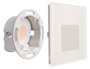 Deko-Light Εντοιχιζόμενο φωτιστικό τοίχου LED SET Alwaid, παγωμένο γυαλί, 8 x cm, 2.700 K, Λευκό, Διάδρομος, Γυαλί, σύγχρονο, Γωνιακά φωτιστικά