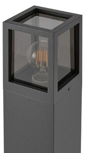 Deko-Light Φωτιστικό μονοπατιών Facado II, ύψος 65 cm, γκρι/καπνός, 11 x cm IP65, ρυθμιζόμενος, Γκρι, Αλουμίνιο, σύγχρονο