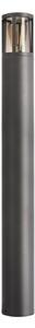 Deko-Light Facado II φως διαδρομής, ύψος 100 cm, γκρι/καπνός, Ø 11 cm IP65, ρυθμιζόμενος, Γκρι, Αλουμίνιο, σύγχρονο