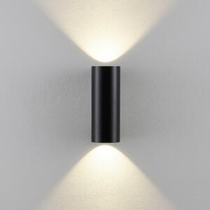 Deko-Light Εξωτερικός λαμπτήρας τοίχου CAN, μαύρος, 2-φωτισμός, Ø 8 cm IP65 μεταλλικό GU10, ρυθμιζόμενος, Μαύρο, Αλουμίνιο