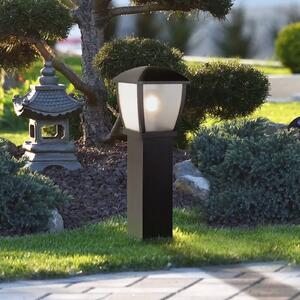 Searchlight Φωτιστικό κολωνάκι Seattle, IP44, μαύρο, ύψος 73 cm, μεταλλικό, ρυθμιζόμενος, Μαύρο, Αλουμίνιο