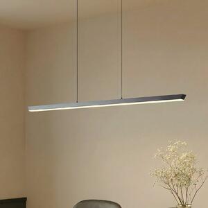 Lucande LED κρεμαστή λάμπα Solvar, 117 cm, μαύρη, CCT, ρυθμιζόμενη ένταση, ρυθμιζόμενος, Μαύρο, Σαλόνι / τραπεζαρία, Μέταλλο, σύγχρονο
