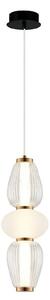 Viokef LED κρεμαστή λάμπα Shiny, Ø 16 cm, διαφανής/λευκή, γυαλί, Διαφανές, Σαλόνι / τραπεζαρία, Γυαλί, σύγχρονο