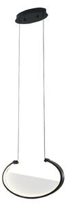 Viokef LED κρεμαστή λάμπα Adele, μήκος 37 cm, μαύρο, μέταλλο, Μαύρο, Σαλόνι / τραπεζαρία, Αλουμίνιο, σύγχρονο