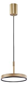 Viokef LED κρεμαστή λάμπα Don, χρυσό χρώμα, Ø 20 cm, μέταλλο, Χρυσό / Ορείχαλκου, Σαλόνι / τραπεζαρία, Αλουμίνιο, σύγχρονο