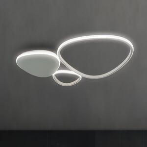 Viokef Φωτιστικό οροφής LED Helix, ασημί, μήκος 62 cm, μέταλλο, Μεταλλικό, Σαλόνι / τραπεζαρία, Αλουμίνιο, σύγχρονο