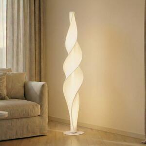 Lucande LED-Stehleuchte Novelle, λευκό, CCT, ύψος 137 cm, ρυθμιζόμενος, Λευκό, Σαλόνι / τραπεζαρία, Πλαστικό, σχεδιασμός