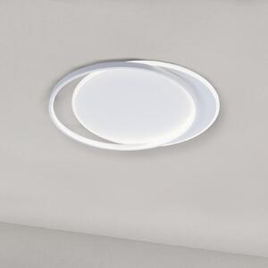 Viokef LED φωτιστικό οροφής Evelyn, λευκό, μήκος 55 cm, μέταλλο, Λευκό, Σαλόνι / τραπεζαρία, Αλουμίνιο, σύγχρονο