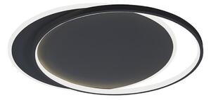 Viokef LED φωτιστικό οροφής Evelyn, μαύρο, μήκος 55 cm, μέταλλο, Μαύρο, Σαλόνι / τραπεζαρία, Αλουμίνιο, σύγχρονο