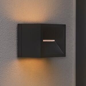 Nordlux LED φωτιστικό εξωτερικού χώρου Rivo, μαύρο, μέταλλο, IP54, up/down, Μαύρο, Μέταλλο, σύγχρονο, Γωνιακός τοίχος