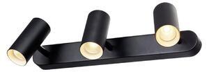 SLV LED σποτ οροφής Noblo, 2.700 K, μαύρο, μήκος 40 cm, ρυθμιζόμενος, Μαύρο, Σαλόνι / τραπεζαρία, Αλουμίνιο, σύγχρονο