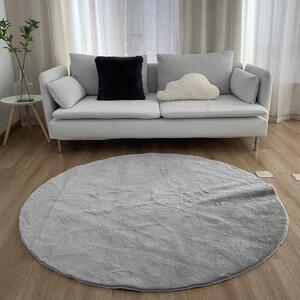 Στρογγυλό Χαλί Γούνινο (Φ160) Anna Riska Felicity Silver Grey