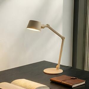 Lucande Λάμπα τραπεζιού Silka, 93 cm, μπεζ, ρυθμιζόμενη, E27, Μπεζ, Σαλόνι / τραπεζαρία, Μέταλλο, σύγχρονο